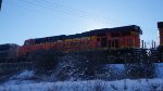BNSF 6096 in the Snow